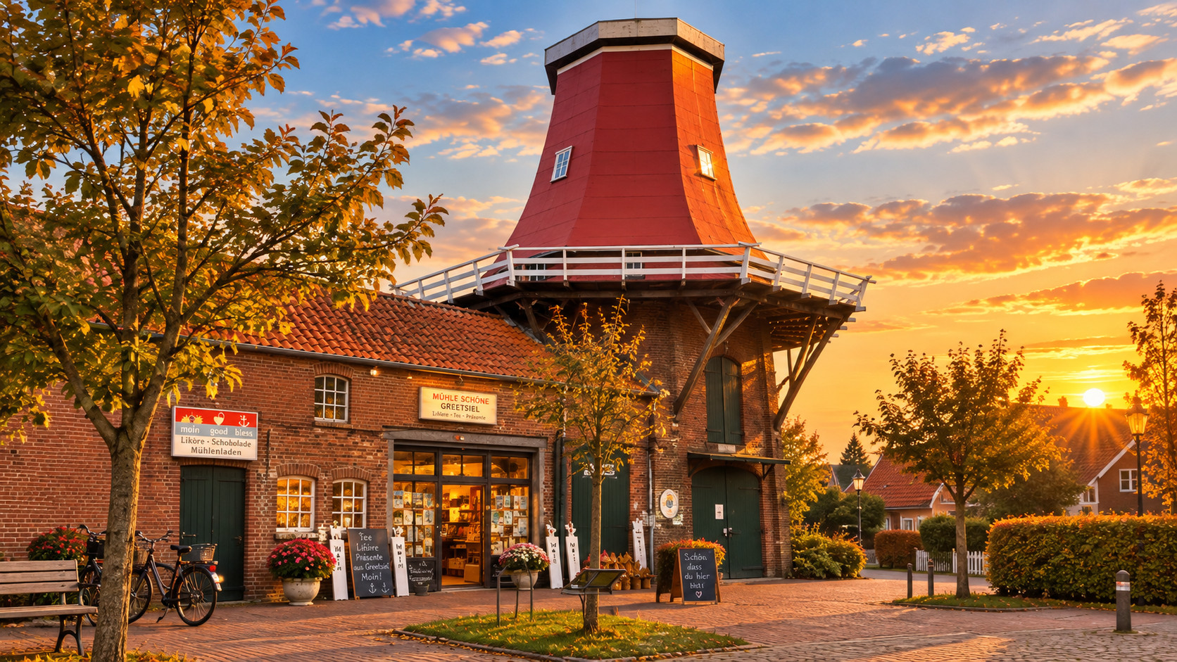 Zwillingsmühlen Greetsiel: Die Rote Mühle – Schoof’s Mühle